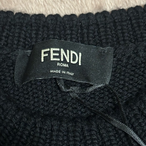 FENDI Pullover Black Wool Sweater - Picture 7 of 10